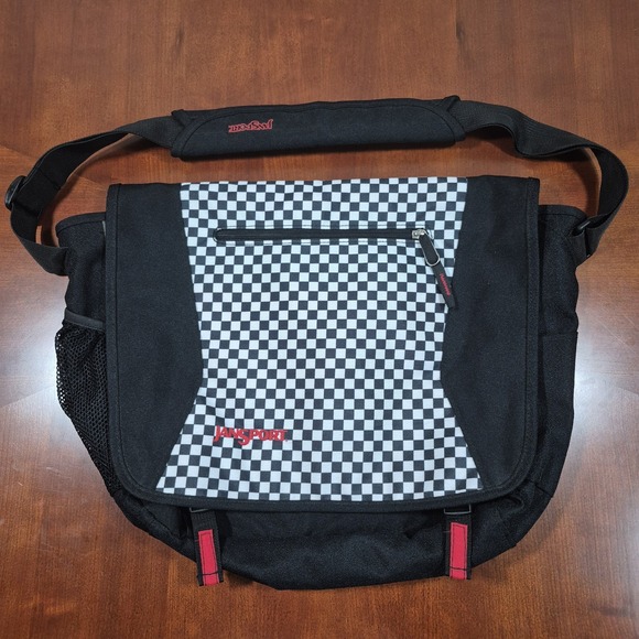 Vintage Jansport Backpack Messenger Bag Checkered Made In Usa **SAMPLE**Rare